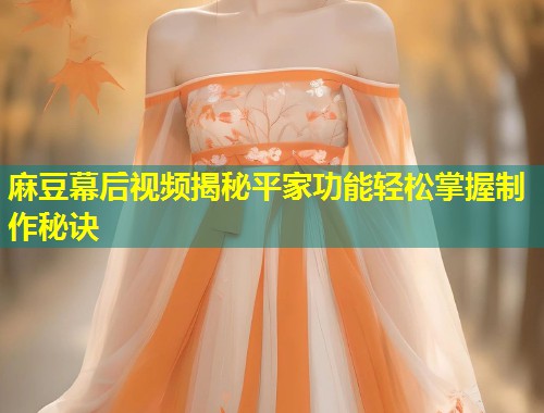 麻豆幕后视频揭秘平家功能轻松掌握制作秘诀